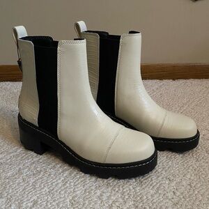 Sorel Joan Now Waterproof Leather Chelsea Boot White